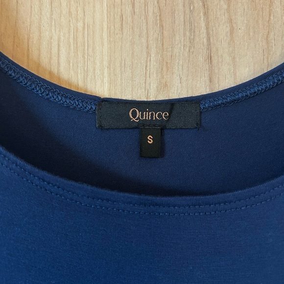 NWOT! Quince Women's Tencel Jersey Fit & Flare Dress Navy, SMALL. - Picture 5 of 8